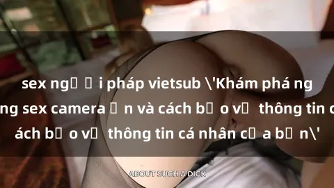 sex người pháp vietsub 'Khám phá nguy cơ của việc sử dụng sex camera ẩn và cách bảo vệ thông tin cá nhân của bạn'